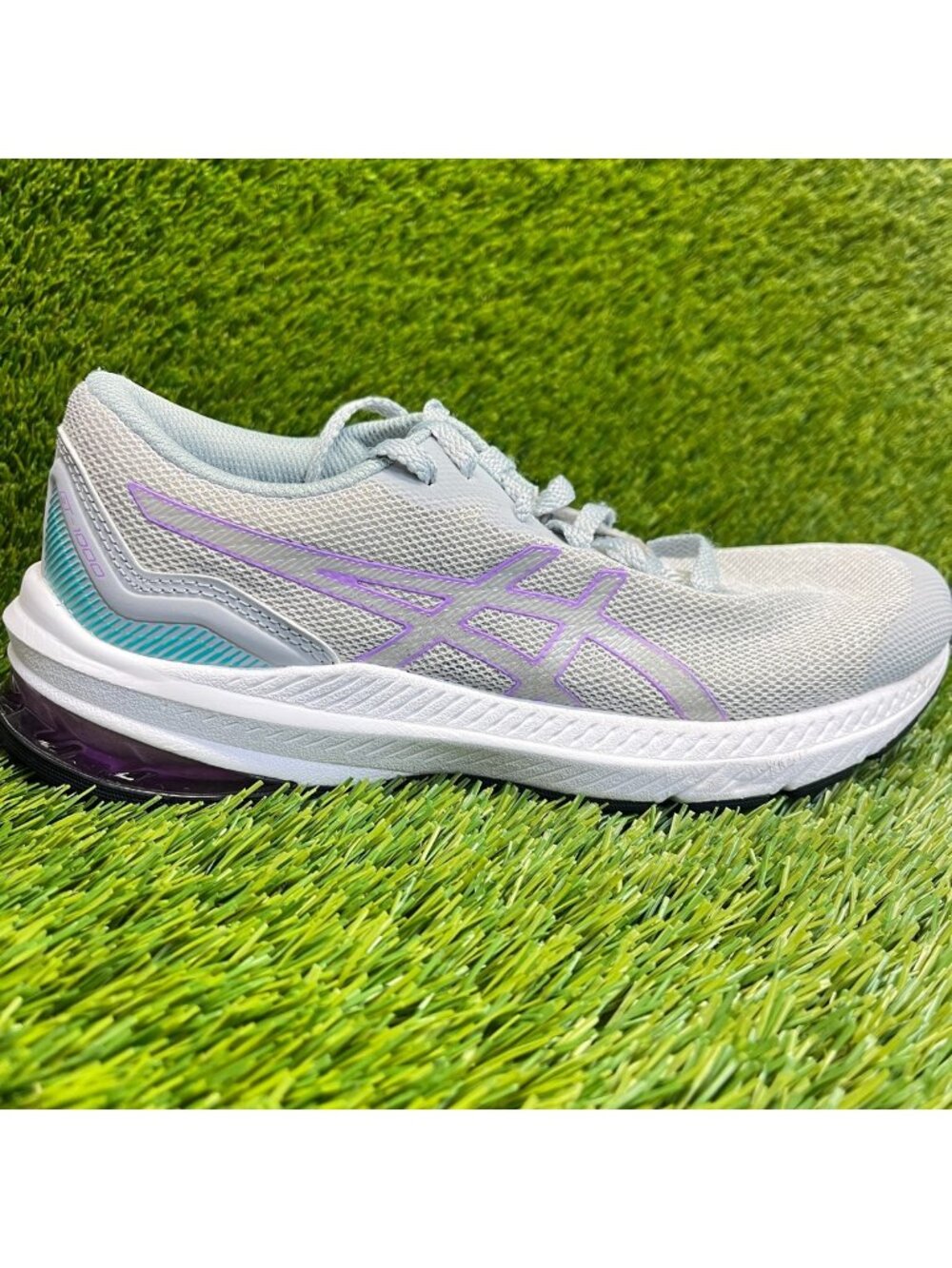 Asics GT-1000 11 Girls Size 5.5Y Gray Purple Athletic Running Shoes Sneakers